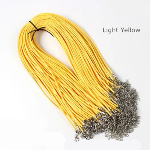 Moonrise Colorful Necklace Cords - Durable & Lightweight Jewelry Findings - 10pcs Light yellow / 1.5mm Length 45cm
