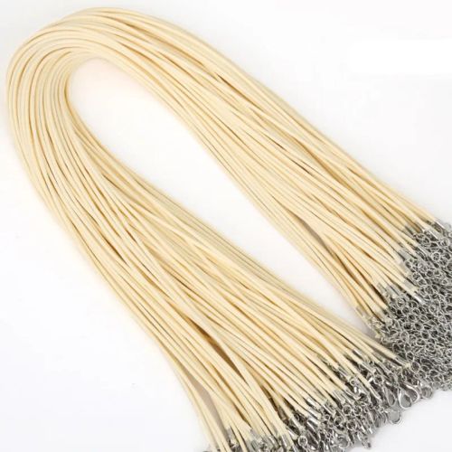 Moonrise Colorful Necklace Cords - Durable & Lightweight Jewelry Findings - 10pcs creamy-white / 2mm Length45cm