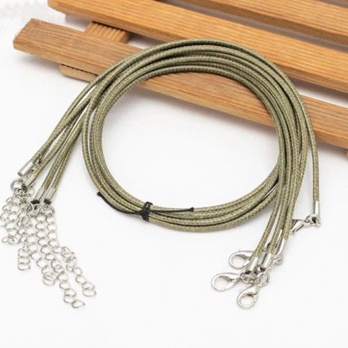 Moonrise Colorful Necklace Cords - Durable & Lightweight Jewelry Findings - 10pcs Army Green / 2mm Length45cm