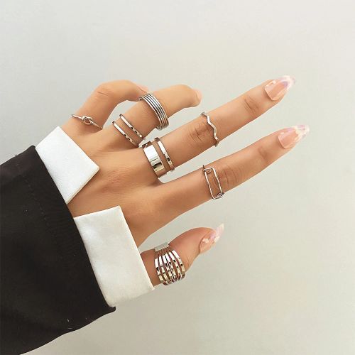 IFMIA Fashion Cross Rings Set - High Quality Geometric Cocktail Rings