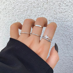 IFMIA Fashion Cross Rings Set - High Quality Geometric Cocktail Rings