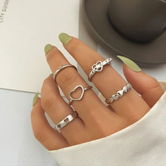IFMIA Fashion Cross Rings Set - High Quality Geometric Cocktail Rings