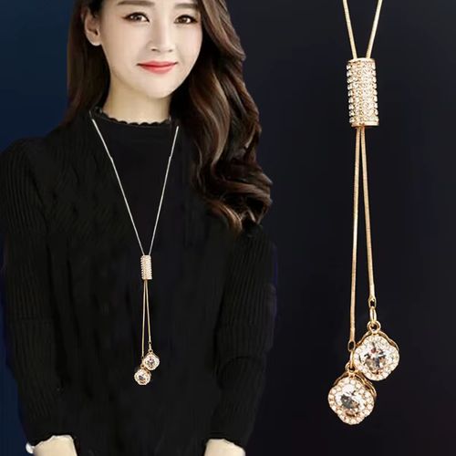 BYSPT Crystal Clover Leaf Necklace - Adjustable Necklace for Every Occasion