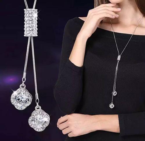 BYSPT Crystal Clover Leaf Necklace - Adjustable Necklace for Every Occasion