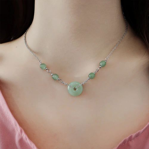 VENTFILLE Jade Necklace - Elegant Design for Stylish Occasions - BTSP1758-sv