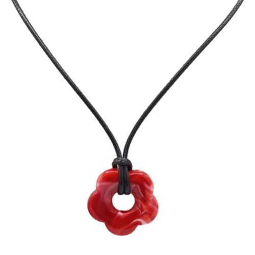 JAVRICK Stylish Acrylic Flower Pendant Necklace - Unique Accessory - 3