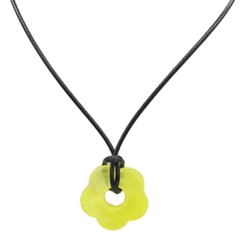 JAVRICK Stylish Acrylic Flower Pendant Necklace - Unique Accessory
