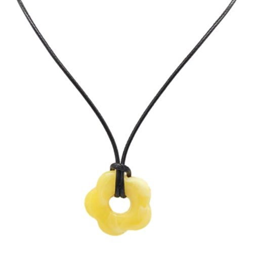 JAVRICK Stylish Acrylic Flower Pendant Necklace - Unique Accessory