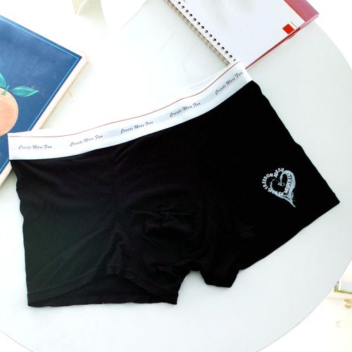 Couples Underwear Modal Briefs for Comfort and Style - Men-Black / XXL