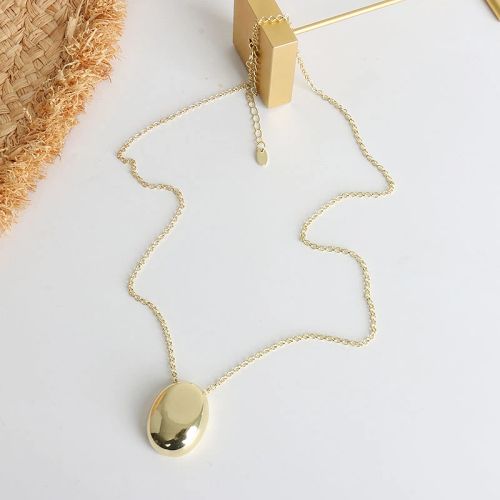 Trendy Geometric Pendant Necklace - Fashionable Zinc Alloy Accessory - Big size-Gold color