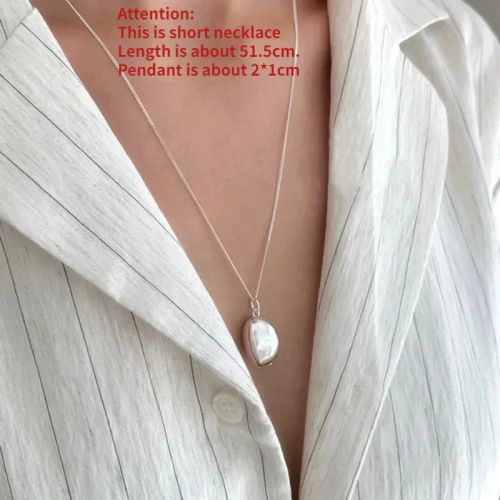 Trendy Geometric Pendant Necklace - Fashionable Zinc Alloy Accessory - Small-Silver color