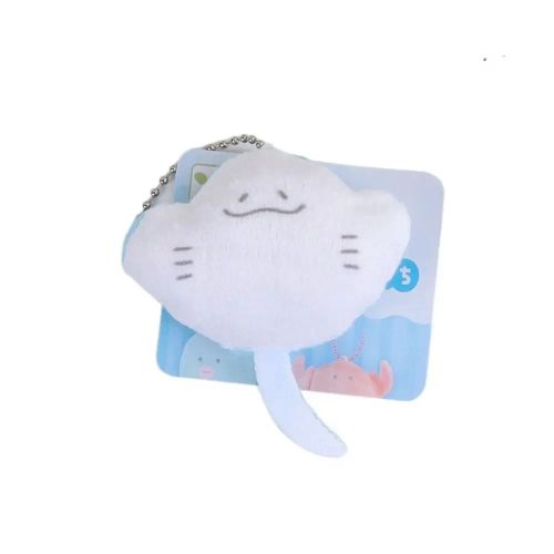 Cute Plush Animal Keychain - Multicoloured Soft Plush Decoration - ray