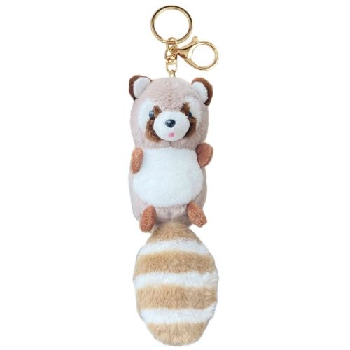 Angelady Cute Plush Raccoon Keychain - Lightweight & Durable Accessory