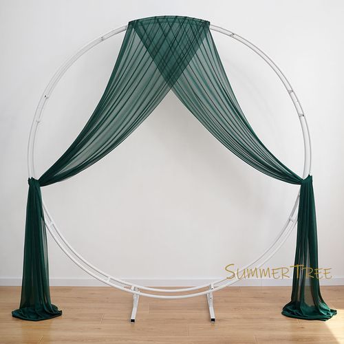 SUMMERTREE Knitted Chiffon Drapes - Elegant Window Treatment for Home & Events