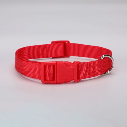 Hoopreety Adjustable Nylon Dog Collar for Safety and Training - Durable Pet Supply - red / S