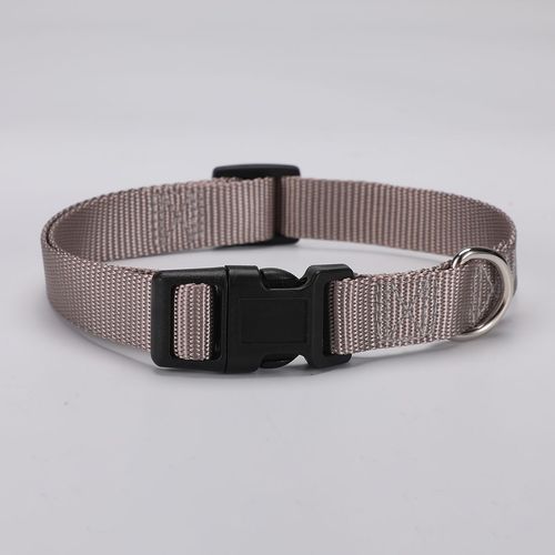 Hoopreety Adjustable Nylon Dog Collar for Safety and Training - Durable Pet Supply - silver / S