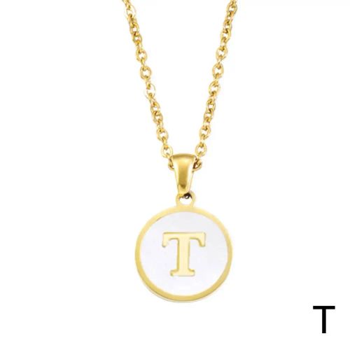 Personalised 26 Letters Pendant Necklace - Elegant Fashion Accessory - T