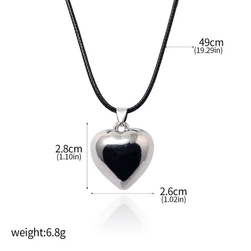 SONGCHANGJEWELRY Red Crystal Heart Pendant - Trendy Decoration Necklace - N01032
