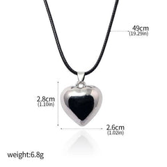 SONGCHANGJEWELRY Red Crystal Heart Pendant - Trendy Decoration Necklace - N01032