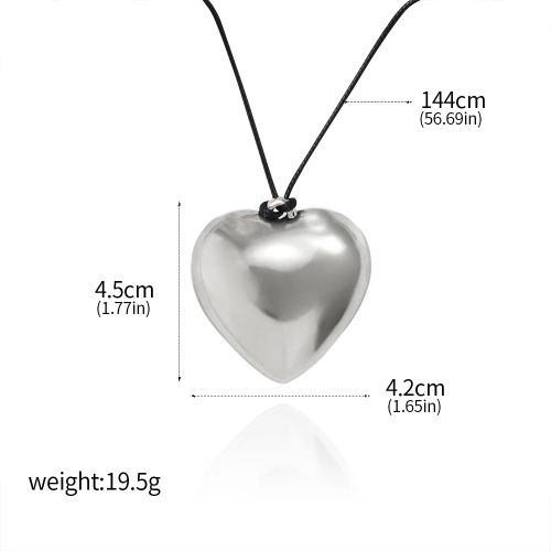 SONGCHANGJEWELRY Red Crystal Heart Pendant - Trendy Decoration Necklace