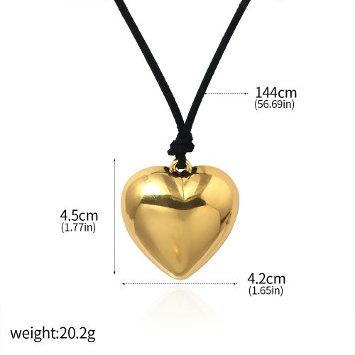 SONGCHANGJEWELRY Red Crystal Heart Pendant - Trendy Decoration Necklace - N01034-02