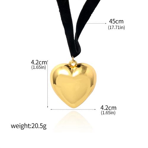 SONGCHANGJEWELRY Red Crystal Heart Pendant - Trendy Decoration Necklace - N01041-01