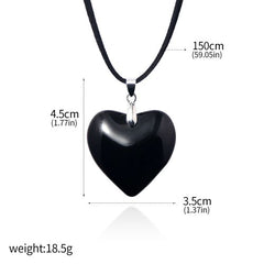 SONGCHANGJEWELRY Red Crystal Heart Pendant - Trendy Decoration Necklace
