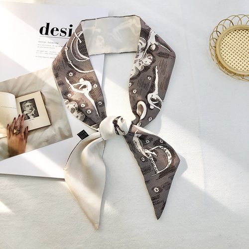 YJSFG HOUSE Fashion Print Scarf - Versatile 26 Letter Long Scarf - D