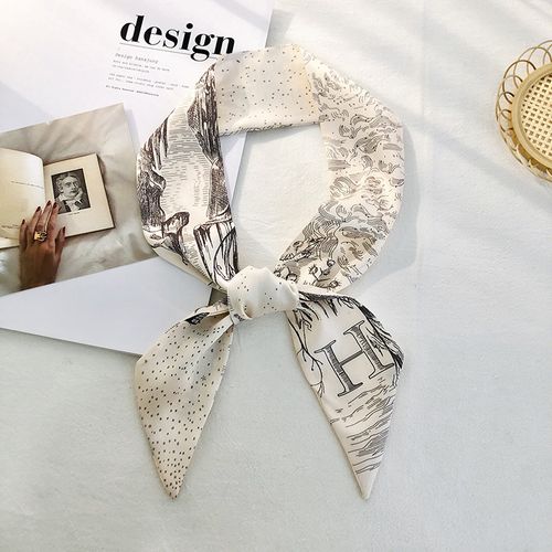 YJSFG HOUSE Fashion Print Scarf - Versatile 26 Letter Long Scarf - H