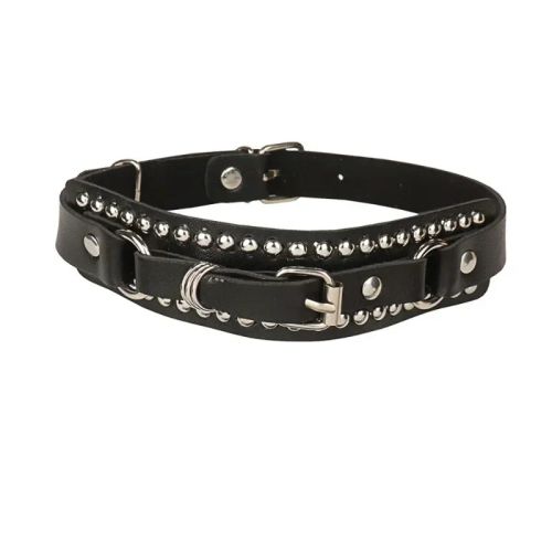 Nonoyesya Punk Studded Necklace - Vintage Style Fashion Choker