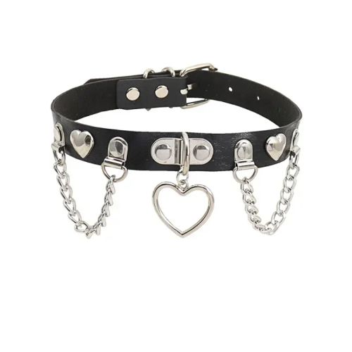 Nonoyesya Punk Studded Necklace - Vintage Style Fashion Choker - 17