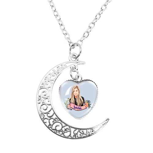MSCHENGDORIS Trendy Moon Pendant Necklace for Party Style - 13