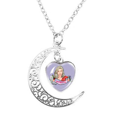 MSCHENGDORIS Trendy Moon Pendant Necklace for Party Style