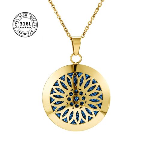 Aromatherapy Locket Necklace - Stylish Essential Oil Diffuser Pendant