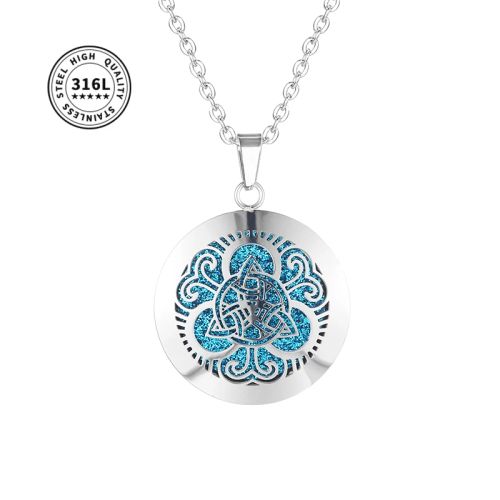 Aromatherapy Locket Necklace - Stylish Essential Oil Diffuser Pendant - T White