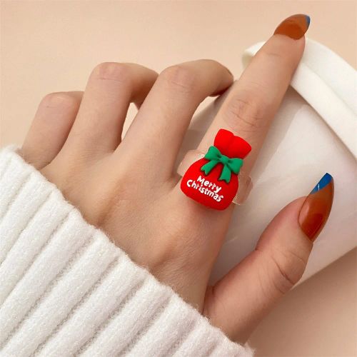 IFMIA High Quality Christmas Rings 2023 - Trendy Geometric Design - IF104620382