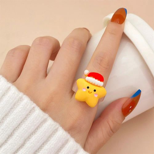 IFMIA High Quality Christmas Rings 2023 - Trendy Geometric Design - IF104620385