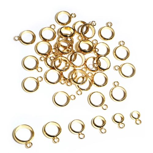 Wadsfred Stainless Steel Jump Rings & Split Rings - Durable Jewellery Findings - Gold Color / 9x2.5mm