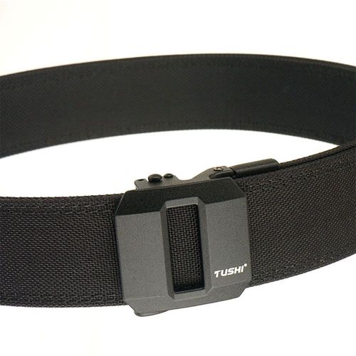 TUSHI Durable Nylon Belts - Quick Release & Adjustable - Casual Wear - 120CM / Black