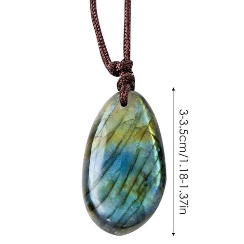 Natural Labradorite Pendant - Healing Energy - Unisex Necklace