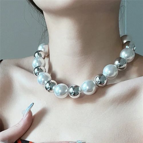 XIALUOKE Pearl Choker Necklace - Elegant Fashion Statement Accessory - C
