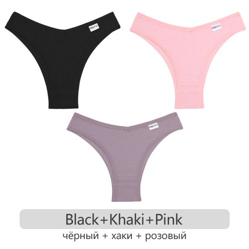 Comfortable Cotton Brazilian Briefs - 3Pcs Set Soft Underwear