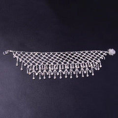 Sparkling Rhinestone Choker Necklace - Trendy Design for Parties