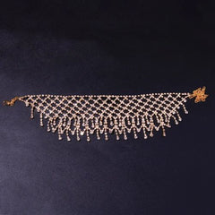 Sparkling Rhinestone Choker Necklace - Trendy Design for Parties