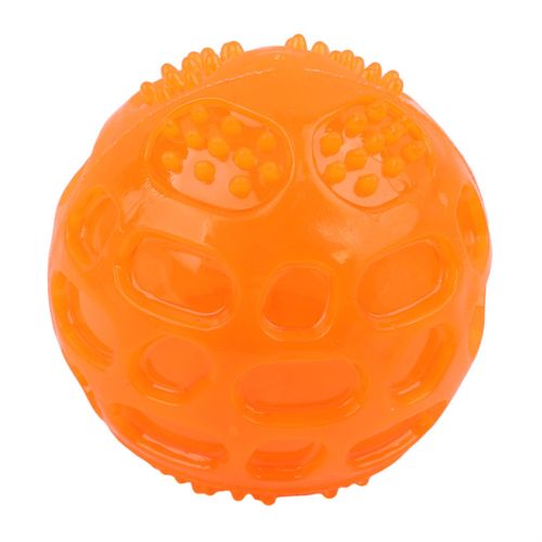 Bouncy Dog Toy Ball - Bite-Resistant & Elastic for Healthy Chewing - Orange