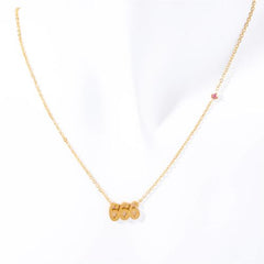 Classic Letter Pendant Necklace - Stainless Steel Fashion Jewellery