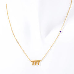 Classic Letter Pendant Necklace - Stainless Steel Fashion Jewellery