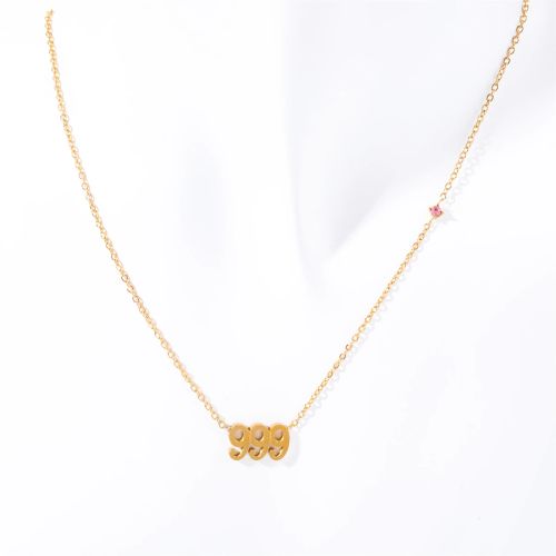 Classic Letter Pendant Necklace - Stainless Steel Fashion Jewellery - 999