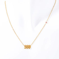 Classic Letter Pendant Necklace - Stainless Steel Fashion Jewellery