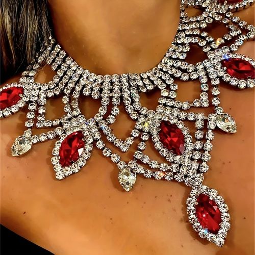 Exquisite Rhinestone Necklace - Luxury Bridal & Party Accessory